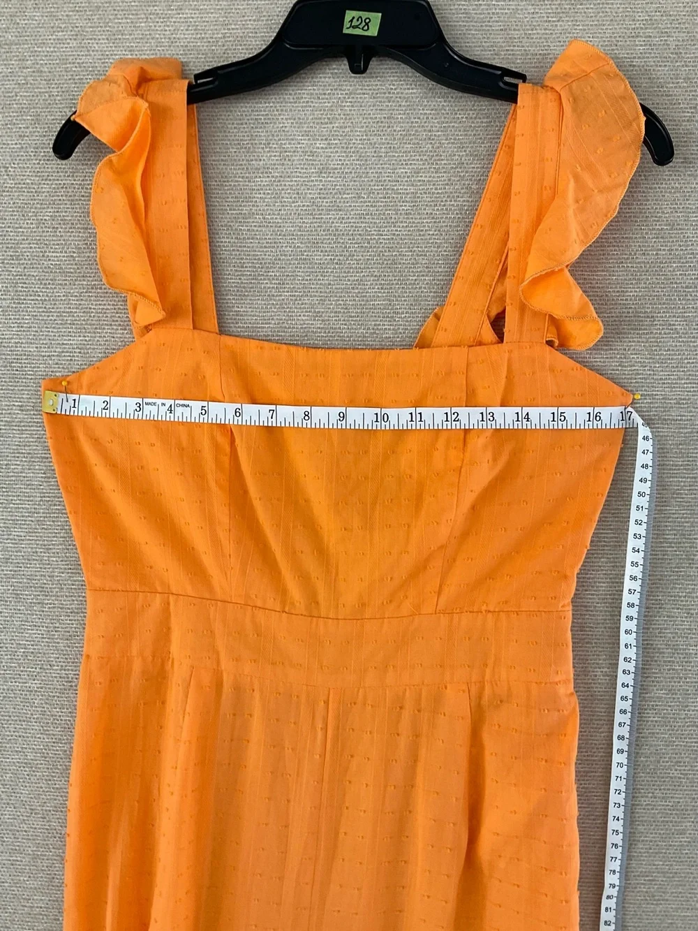 Nasty Gal Bright Orange Ruffle-Strap Wide-Leg Jumpsuit - Picture 3 of 14